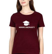 Load image into Gallery viewer, NMIMS T-Shirt for Women-Maroon-Ektarfa.online

