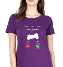 Load image into Gallery viewer, Pachmarhi Calling T-Shirt for Women-Purple-Ektarfa.online

