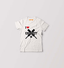 Load image into Gallery viewer, I Love Cricket Kids T-Shirt for Boy/Girl-White-Ektarfa.online
