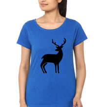 Load image into Gallery viewer, Deer T-Shirt for Women-Royal Blue-Ektarfa.online
