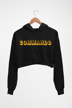 Load image into Gallery viewer, Commando Crop HOODIE FOR WOMEN-Black-Ektarfa.online
