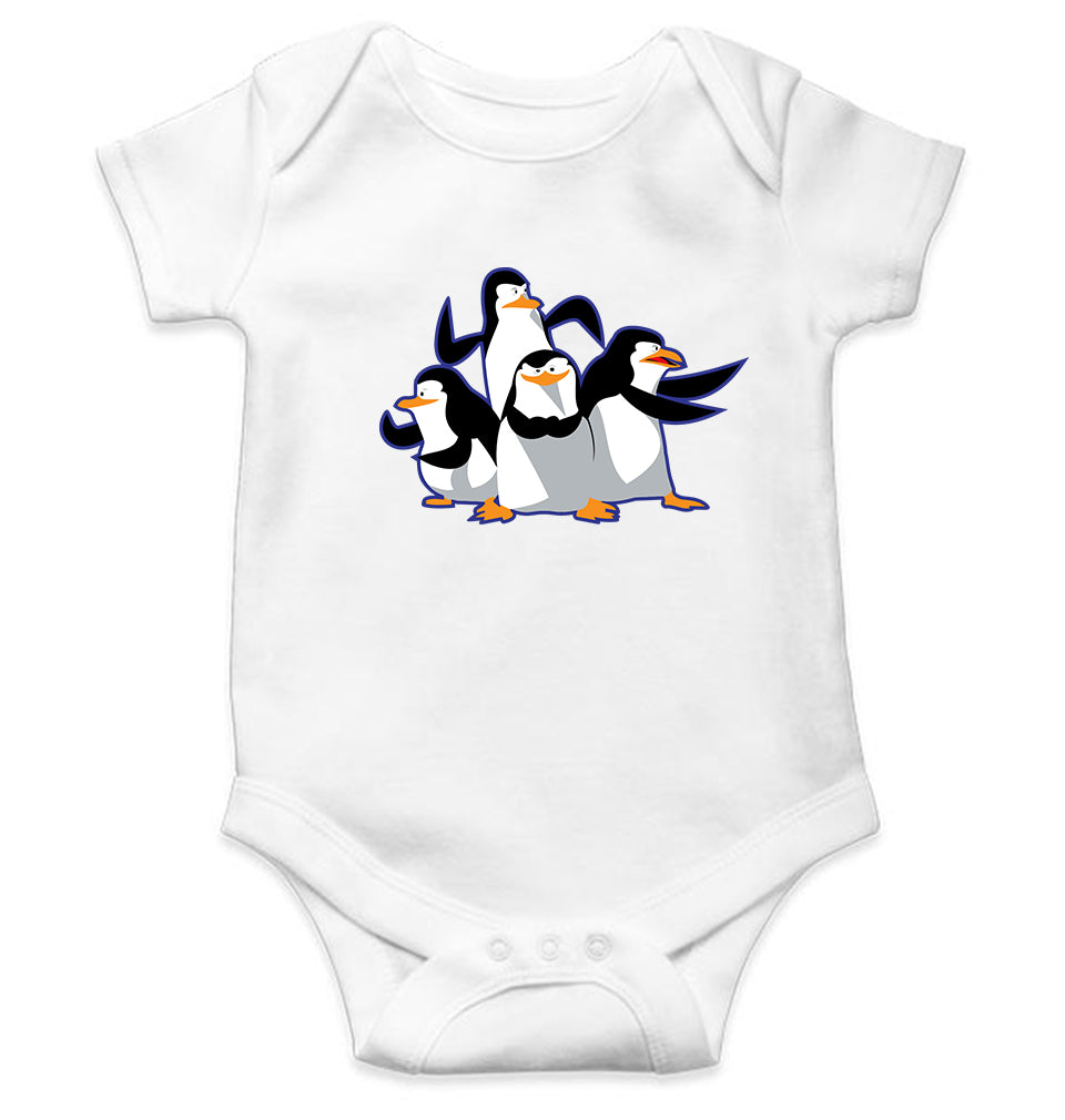 Penguins Fun Mode Kids Romper For Baby Boy/Girl-0-5 Months(18 Inches)-White-Ektarfa.online