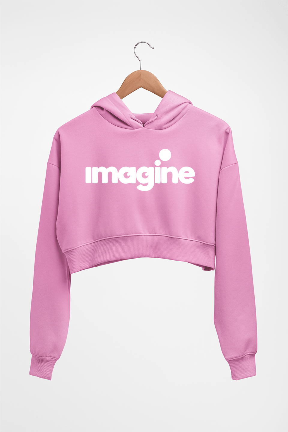 Imagine Riteish Deshmukh Crop HOODIE FOR WOMEN-Light Baby Pink-Ektarfa.online