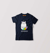 Load image into Gallery viewer, Cat Unicorn Kids T-Shirt for Boy/Girl-Navy Blue-Ektarfa.online
