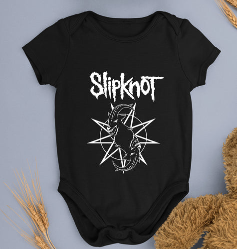 Slipknot Kids Romper For Baby Boy/Girl-0-5 Months(18 Inches)-Black-Ektarfa.online