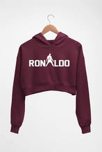 Load image into Gallery viewer, Cristiano Ronaldo CR7 Crop HOODIE FOR WOMEN-Maroon-Ektarfa.online
