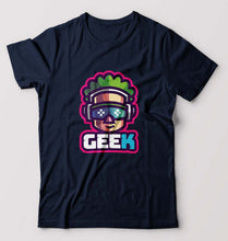 Load image into Gallery viewer, Geek T-Shirt for Men-Navy Blue-Ektarfa.online
