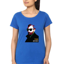 Load image into Gallery viewer, Vincent van Gogh T-Shirt for Women-Royal Blue-Ektarfa.online
