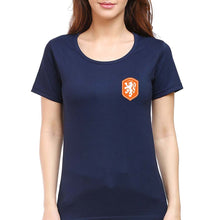 Load image into Gallery viewer, Netherlands Football T-Shirt for Women-Navy Blue-Ektarfa.online
