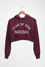 Load image into Gallery viewer, Fear of God Baseball Crop HOODIE FOR WOMEN-Maroon-Ektarfa.online
