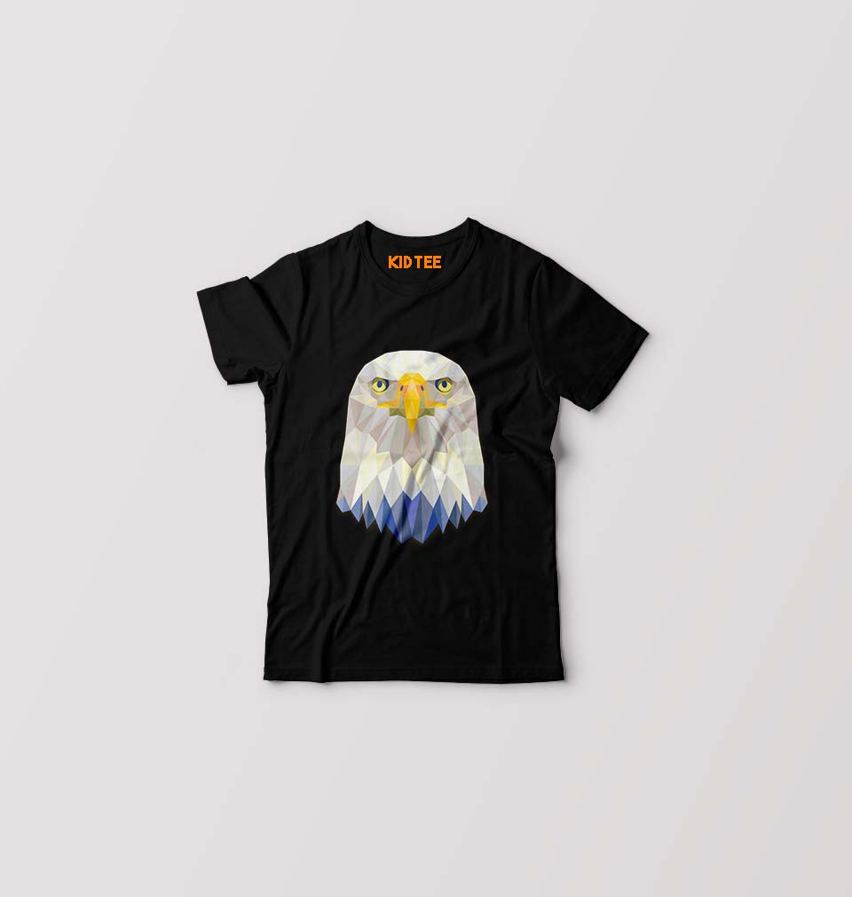 TRIANGLE_EAGLE Kids T-Shirt for Boy/Girl-Black-Ektarfa.online