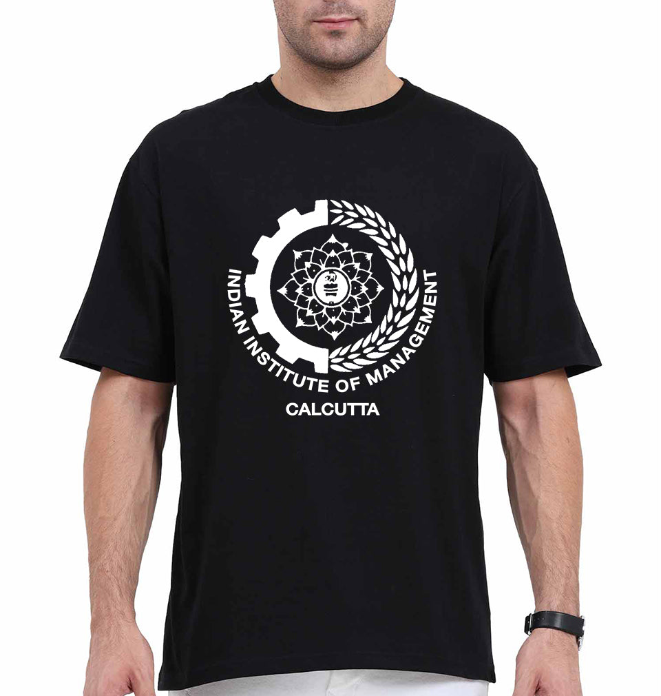 IIM Calcutta Oversized T-Shirt for Men-Black-Ektarfa.online