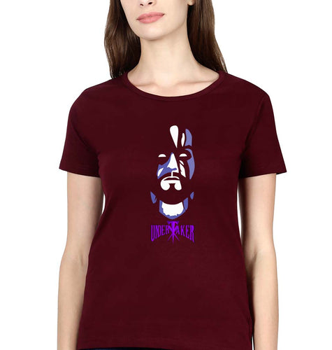 Undertaker WWE T-Shirt for Women-Maroon-Ektarfa.online