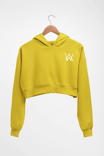Alan Walker Logo HOODIE FOR WOMEN-Mustard Yellow-Ektarfa.online
