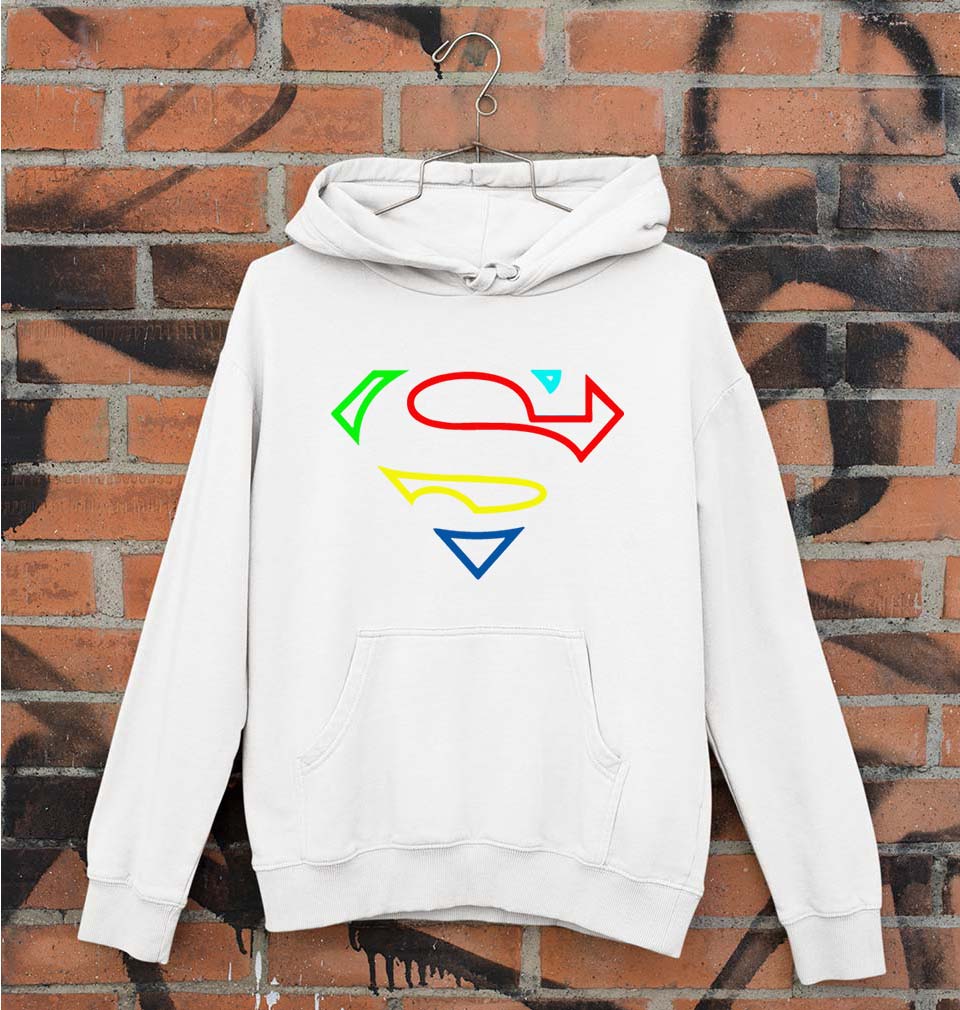 Superman Superhero Unisex Hoodie for Men/Women-White-Ektarfa.online