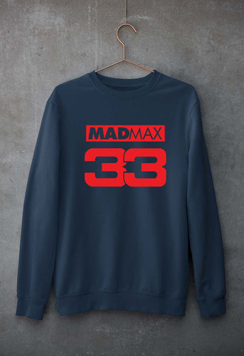 Max Verstappen Unisex Sweatshirt for Men/Women-S(40 Inches)-Navy Blue-Ektarfa.online