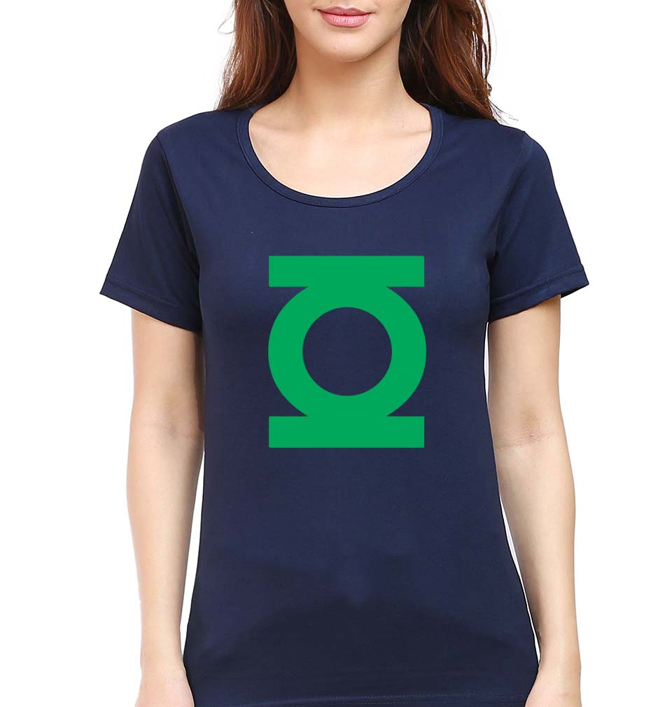 Green Lantern Superhero T-Shirt for Women-Navy Blue-Ektarfa.online