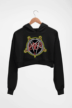 Load image into Gallery viewer, Slayer Crop HOODIE FOR WOMEN-Black-Ektarfa.online

