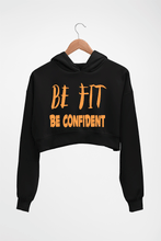 Load image into Gallery viewer, Gym Fit Crop HOODIE FOR WOMEN-Black-Ektarfa.online
