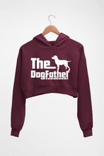 Load image into Gallery viewer, Dog Father Crop HOODIE FOR WOMEN-Maroon-Ektarfa.online
