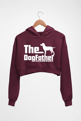 Dog Father Crop HOODIE FOR WOMEN-Maroon-Ektarfa.online
