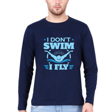 Load image into Gallery viewer, Swim Full Sleeves T-Shirt for Men-Navy blue-Ektarfa.online
