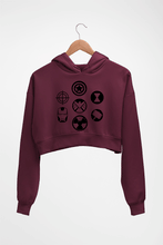 Load image into Gallery viewer, Marvel Superhero Crop HOODIE FOR WOMEN-Maroon-Ektarfa.online
