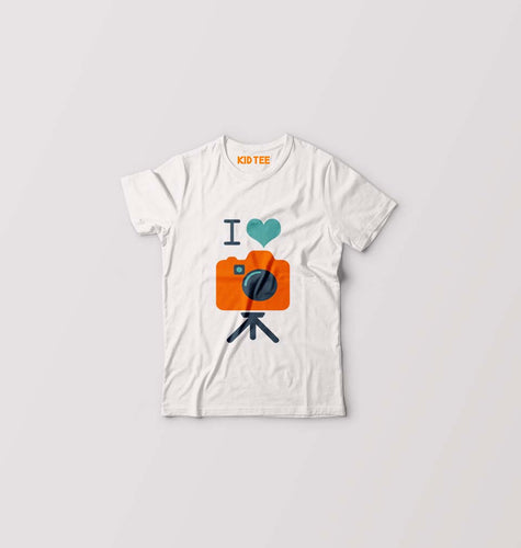 I Love Photography Kids T-Shirt for Boy/Girl-White-Ektarfa.online
