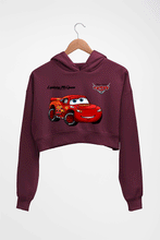 Load image into Gallery viewer, Lightning McQueen Crop HOODIE FOR WOMEN-Maroon-Ektarfa.online

