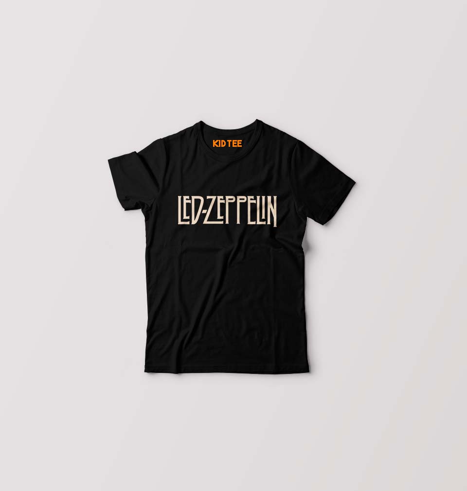 Led Zeppelin Kids T-Shirt for Boy/Girl-Black-Ektarfa.online