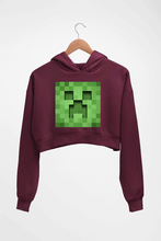 Load image into Gallery viewer, Minecraft Crop HOODIE FOR WOMEN-Maroon-Ektarfa.online

