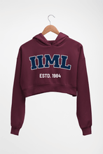 Load image into Gallery viewer, IIM Lucknow Crop HOODIE FOR WOMEN-Maroon-Ektarfa.online
