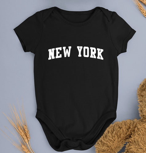 New York Kids Romper For Baby Boy/Girl-Black-Ektarfa.online