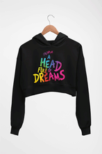 Load image into Gallery viewer, Coldplay Crop HOODIE FOR WOMEN-Black-Ektarfa.online
