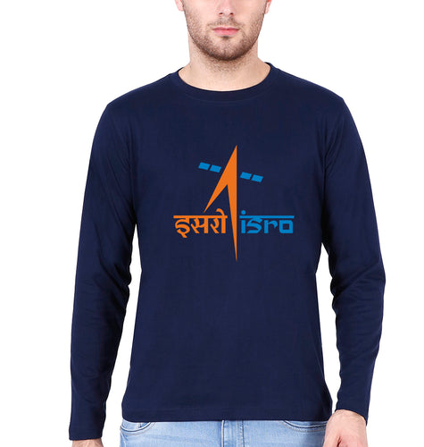 Isro Full Sleeves T-Shirt for Men-Navy Blue-Ektarfa.online