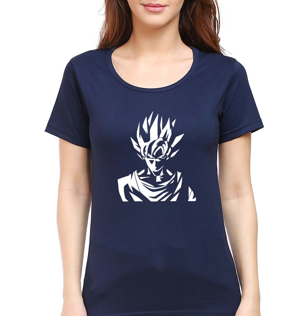 Anime Goku T-Shirt for Women-Navy Blue-Ektarfa.online
