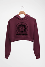 Load image into Gallery viewer, Magnetic fields Crop HOODIE FOR WOMEN-Maroon-Ektarfa.online
