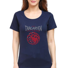 Load image into Gallery viewer, House Targaryen (GOT) T-Shirt for Women-Navy Blue-Ektarfa.online
