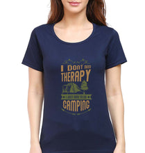 Load image into Gallery viewer, Camping T-Shirt for Women-Navy Blue-Ektarfa.online
