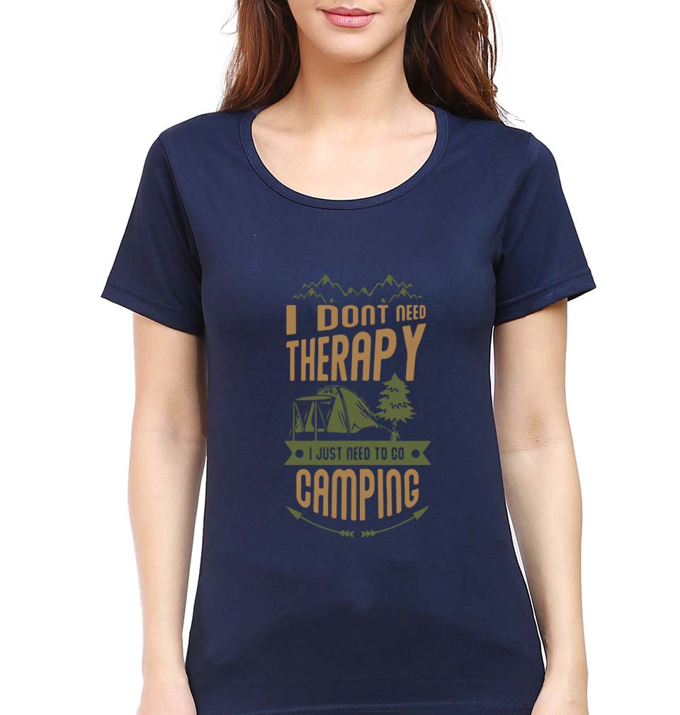 Camping T-Shirt for Women-Navy Blue-Ektarfa.online