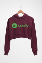 Load image into Gallery viewer, Spotify Crop HOODIE FOR WOMEN-Maroon-Ektarfa.online
