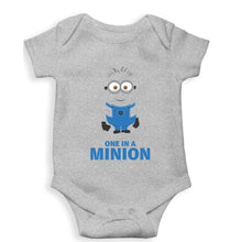 Load image into Gallery viewer, Minion Kids Romper For Baby Boy/Girl-0-5 Months(18 Inches)-Grey-Ektarfa.online
