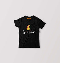 Load image into Gallery viewer, Pizza Is Love Kids T-Shirt for Boy/Girl-Black-Ektarfa.online
