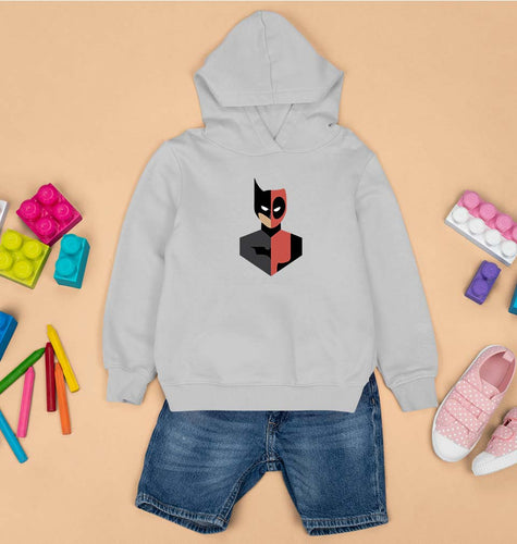 Deadpool & Batman Kids Hoodie for Boy/Girl-0-1 Year(22 Inches)-Grey-Ektarfa.online