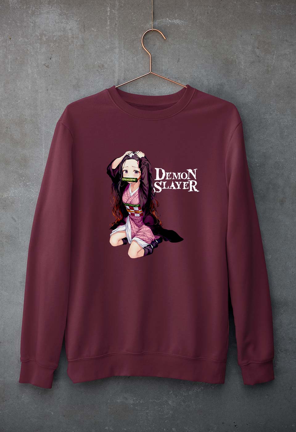Demon Slayer Unisex Sweatshirt for Men/Women-Maroon-Ektarfa.online