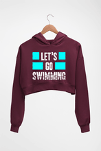Load image into Gallery viewer, Swimming Crop HOODIE FOR WOMEN-Maroon-Ektarfa.online
