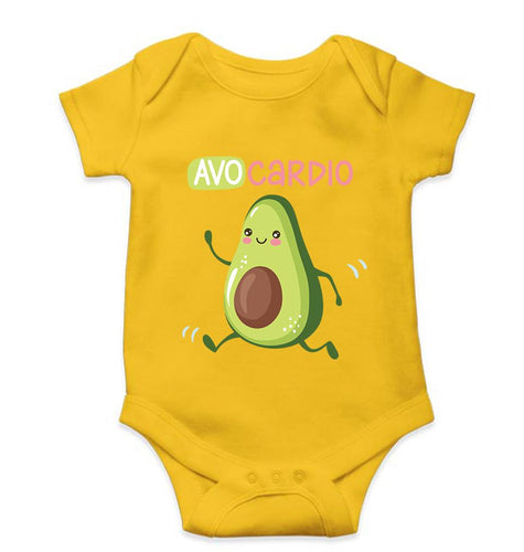 Avocado Kids Romper For Baby Boy/Girl-0-5 Months(18 Inches)-Yellow-Ektarfa.online