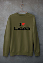 Load image into Gallery viewer, I Love Ladakh Unisex Sweatshirt for Men/Women-Olive Green-Ektarfa.online

