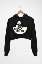 Load image into Gallery viewer, Bob Dylan Crop HOODIE FOR WOMEN-Black-Ektarfa.online
