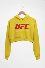 Load image into Gallery viewer, UFC HOODIE FOR WOMEN-Mustard Yellow-Ektarfa.online
